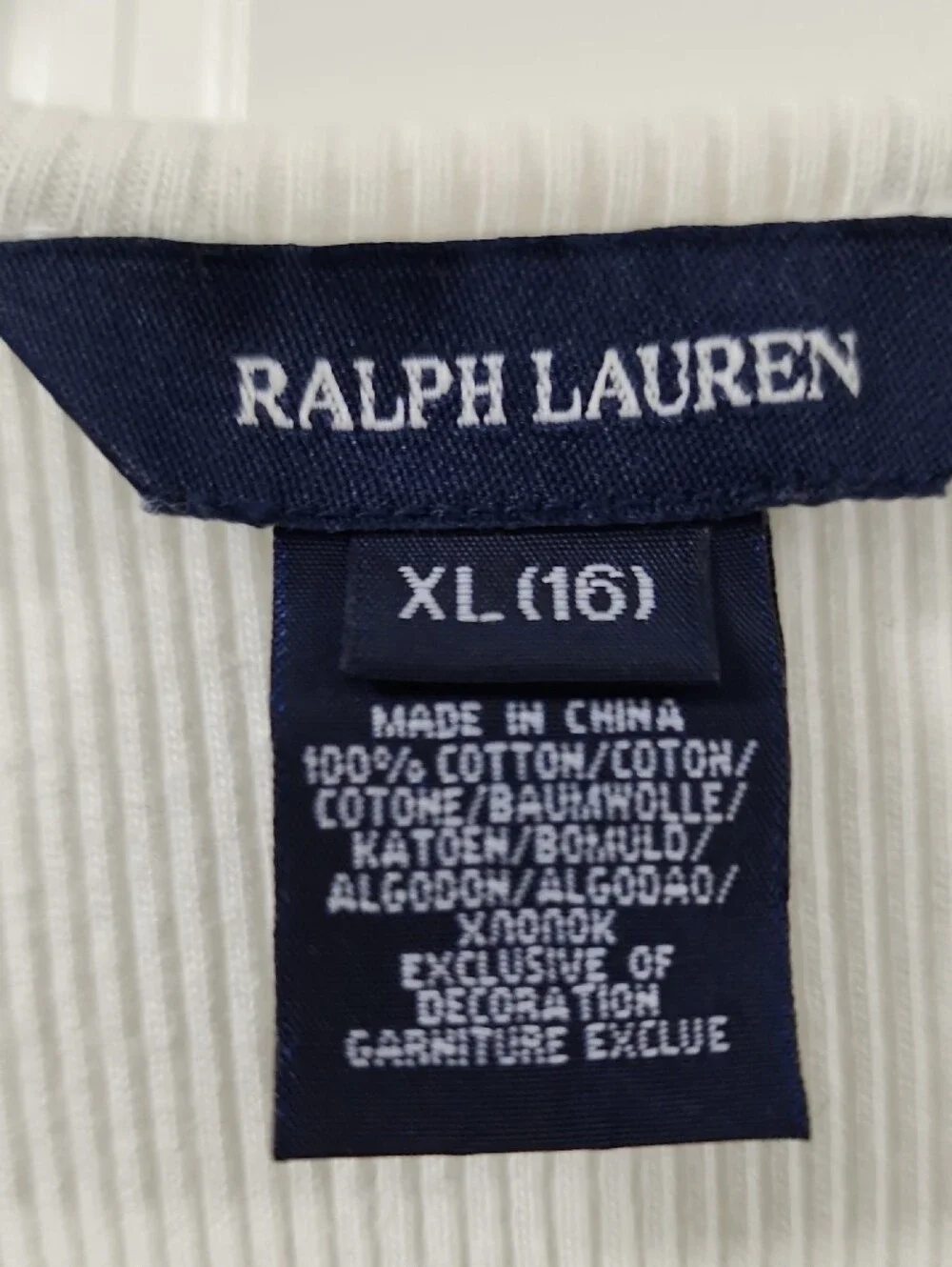 Ralph Lauren White Ribbed Racerback Tank Dress with Flounce Hem
